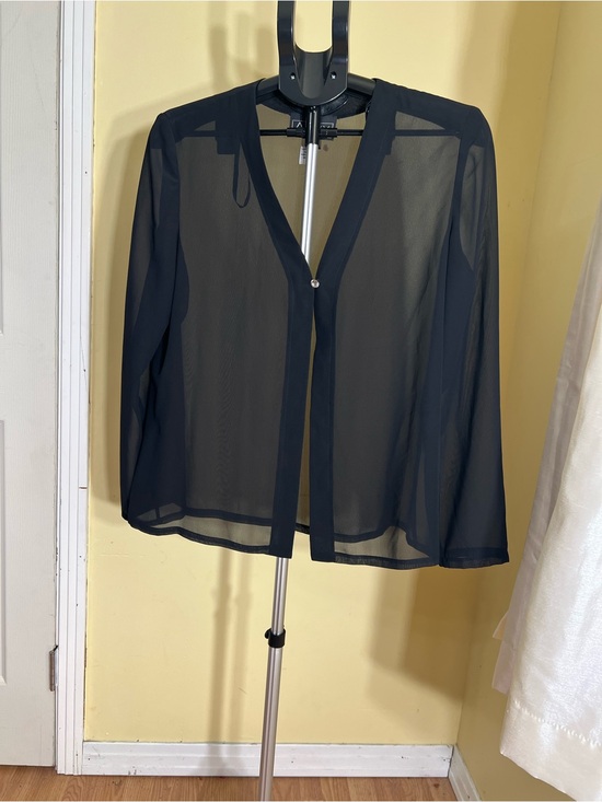 Alex Evenings Other - Alex Evenings Women’s Sheer Black Cardigan – Size Large